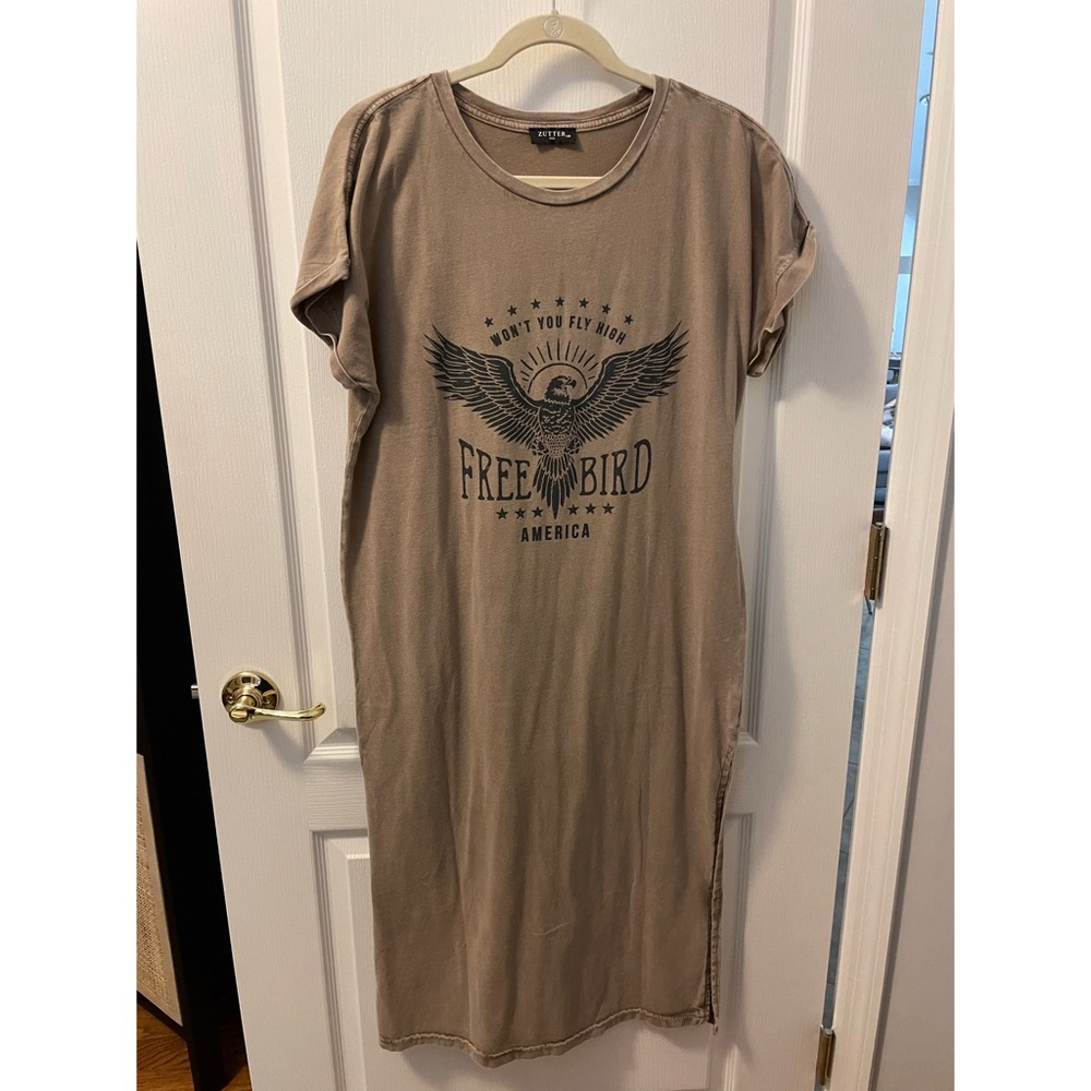 Three Bird Nest Tan Midi Dress